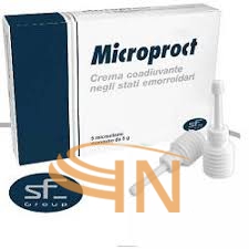 Crema rettale microproct in microclismi 6 pezzi da 8 g