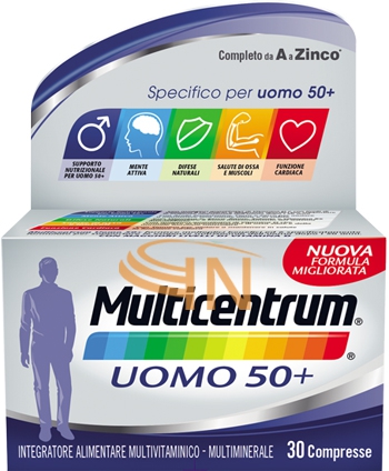 Multicentrum uomo 50+ Integratore Alimentare 30 compresse