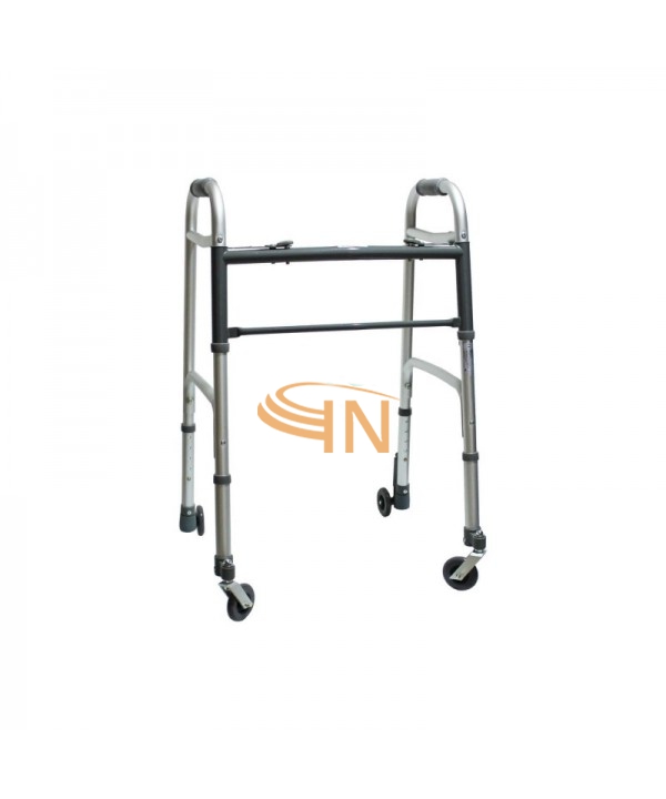 Mediland Kometa Deambulatore Pieghevole 2 Ruote Fisse e 2 Piroettanti