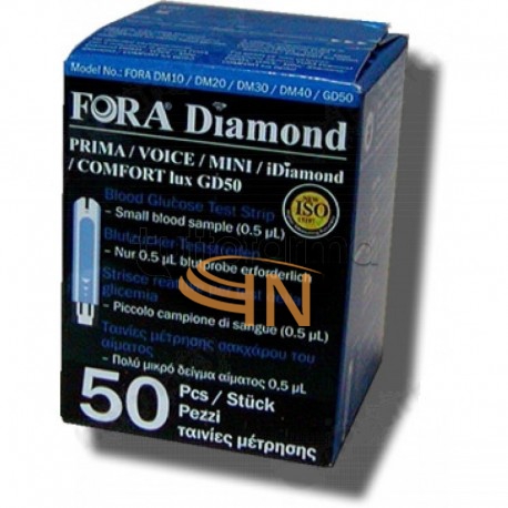 Fora Diamond 50 Strisce reattive per test della glicemia