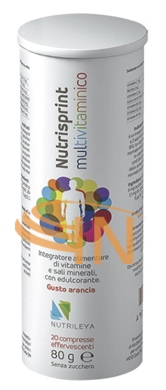Nutrisprint multivitaminico 20 compresse effervescenti 80 g senza zucchero