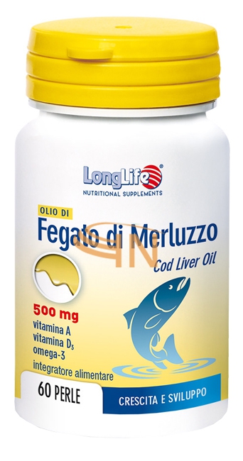 Longlife olio fegato merluzzo 500 mg 60 perle