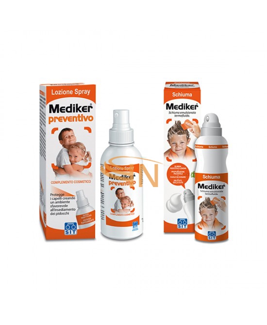 Sit laboratorio farmac Mediker schiuma + mediker preventivo spray bipack