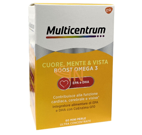 Multicentrum Cuore Mente Vista Boost Omega 3 da 60 Mini Perle