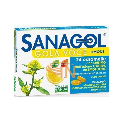 Sanagol Gola Voce 24 Pastiglie Limone Senza Zucchero