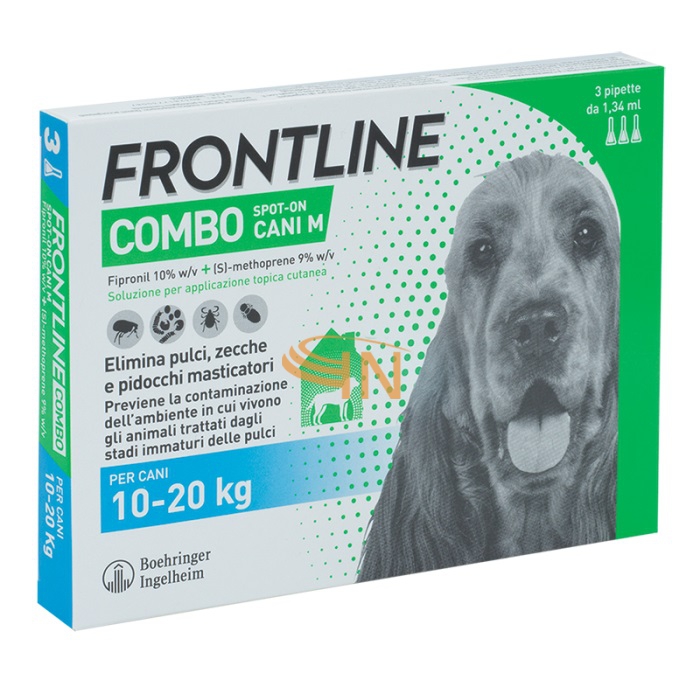 Frontline Combo Spot On Cani Taglia Media da 10 a 20 kg 3 Pipette