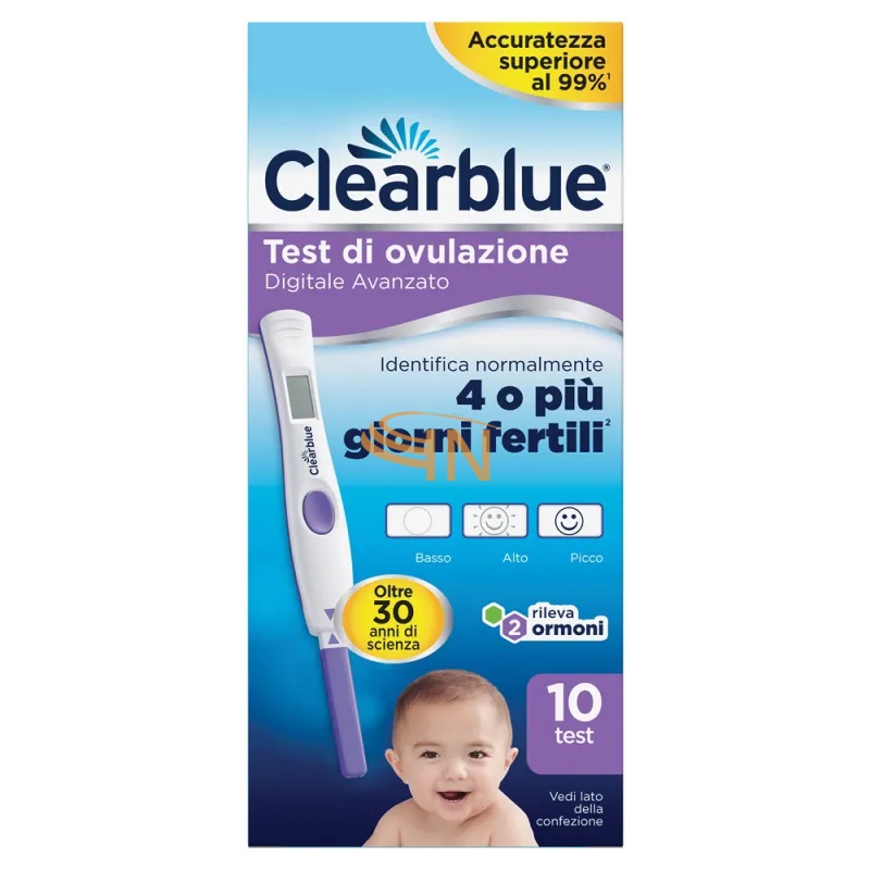 Clearblue Gravidanza 10 Test di Ovulazione Digitali Doppio Indicatore
