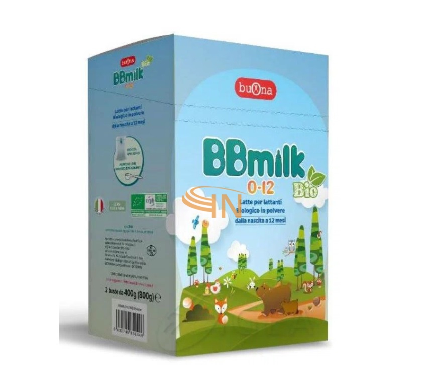 BBMilk 0-12 bio Latte in Polvere 2 buste 400 grammi