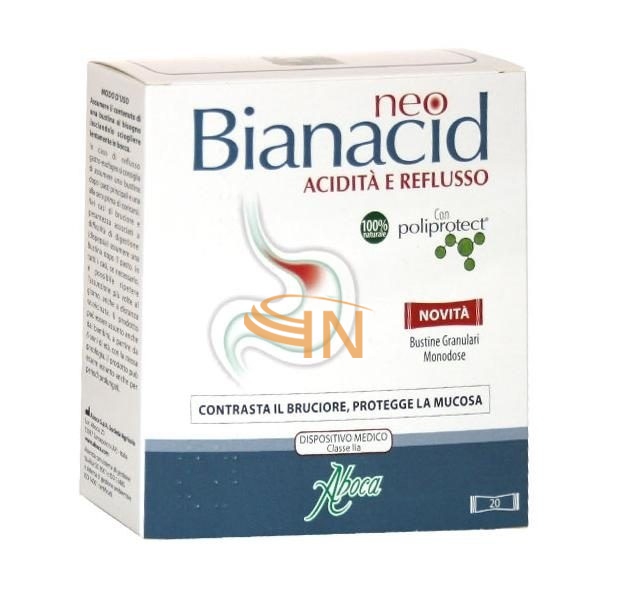 Aboca Linea Apparato Gastroenterico neo Bianacid Integratore Alimentare 20 Buste