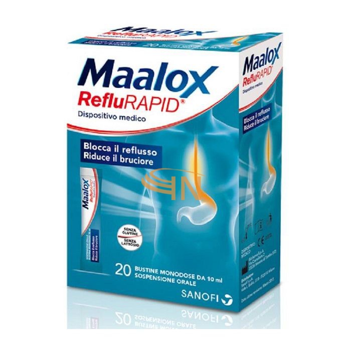 Maalox Reflurapid Reflusso e Bruciore 20 Bustine