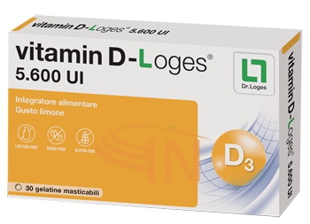 Vitamin d-loges 30 gelatine masticabili limone