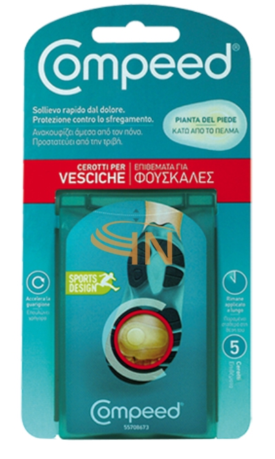 Compeed cerotti per vesciche pianta piede sport 5 pezzi