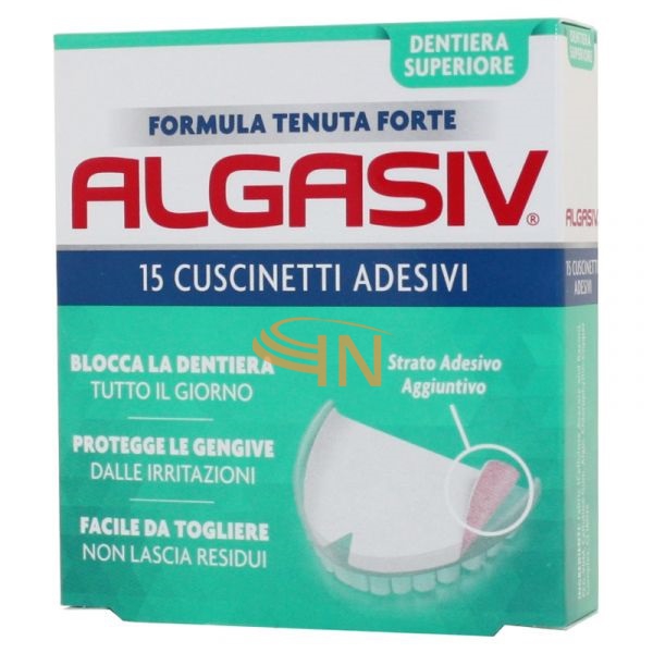 Algasiv 15 Cuscinetti Adesivi Protesi Superiore