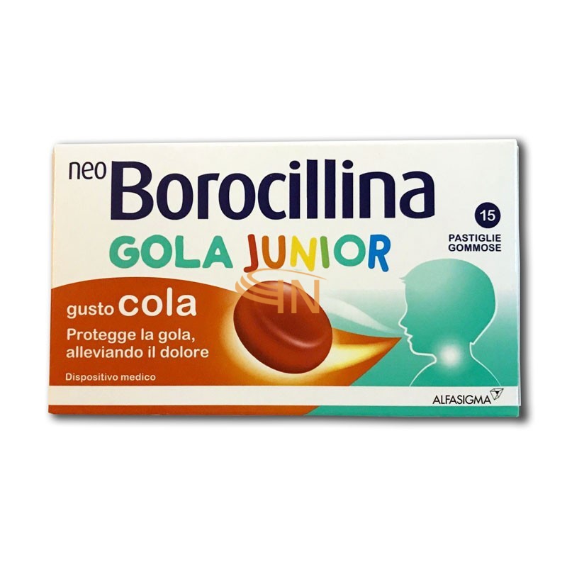 Alfasigma Neoborocillina gola junior 15 pastiglie cola	