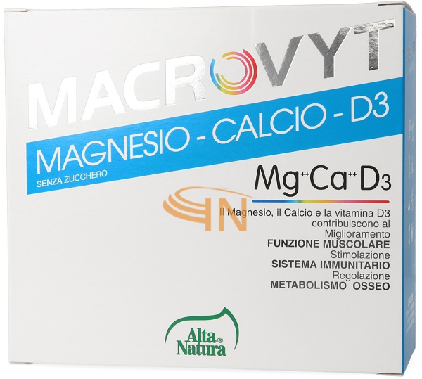 Alta natura-inalme Macrovyt magnesio/calcio/vitamina d3 18 bustine