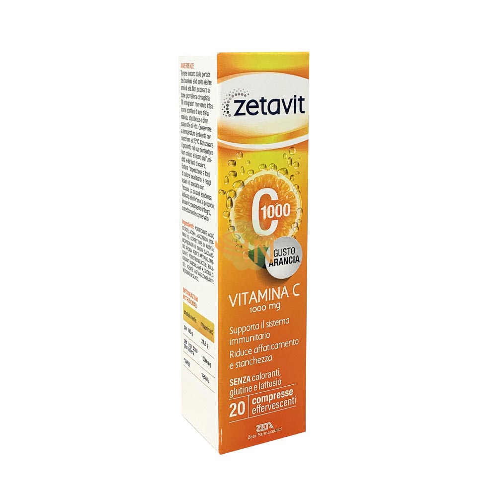 Zetavit C1000 20 compresse effervescenti gusto arancia
