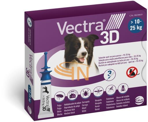 Vectra 3D Pipette spot-on per Cani da 10 a 25 kg Blu