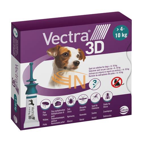 Ceva Vectra 3D Pipette spot-on per Cani da 4 a 10 kg Verde