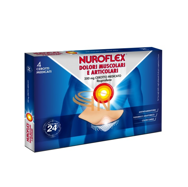 Nuroflex Cerotto Dolori Muscolari e Articolari 200 Mg 4 pezzi