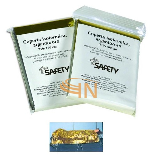 Coperta Isotermica Antinfortunistica Argento/Oro