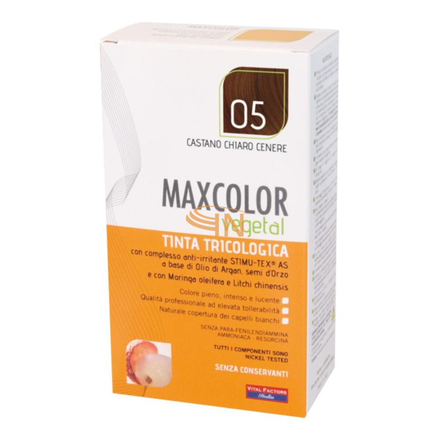 Max color vegetal tinta 05 castano chiaro cenere 140ml