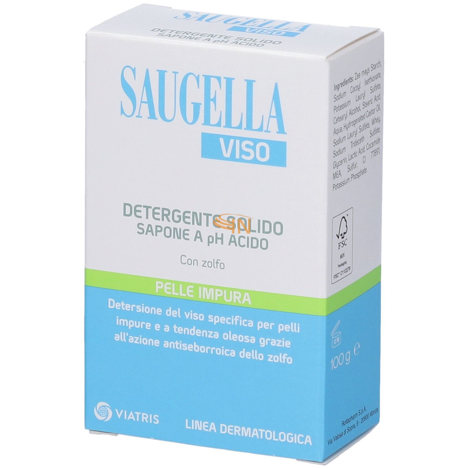 Saugella Viso Solido Zolfo 100g