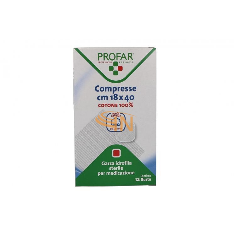 Medicazione Garza Cotone 18x40 12 pezzi