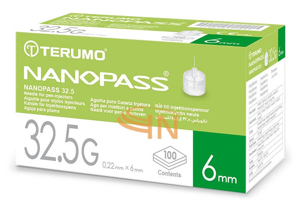 Terumo Nanopass Ago G32,5 6mm 100 pezzi