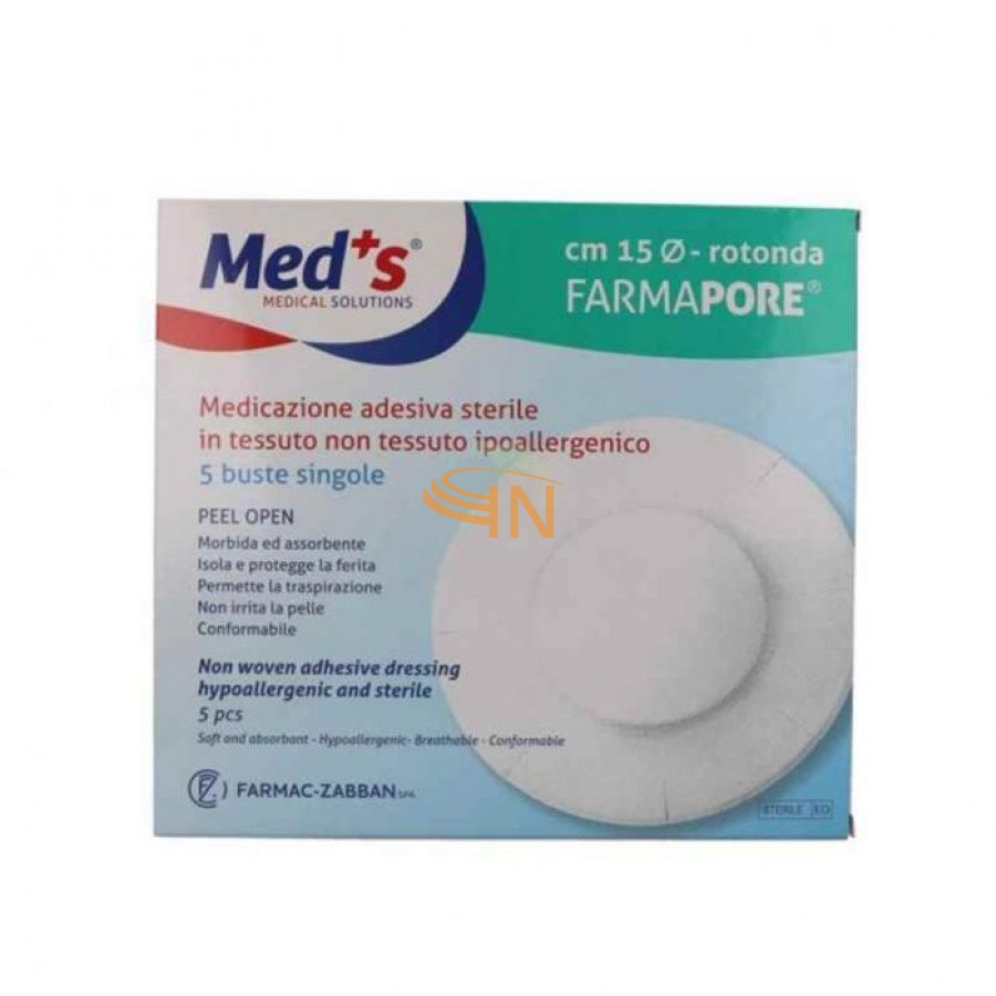 Meds Medic Adesiva Sterile Rotonda 15cm 5 pezzi