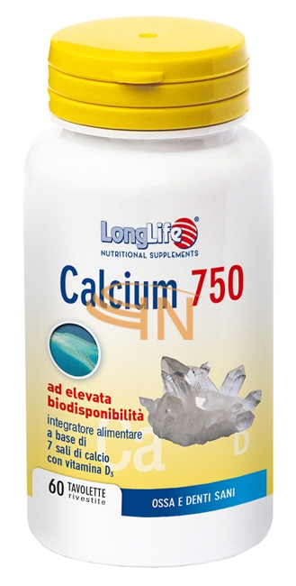 Longlife calcium 750 mg 60 tavolette