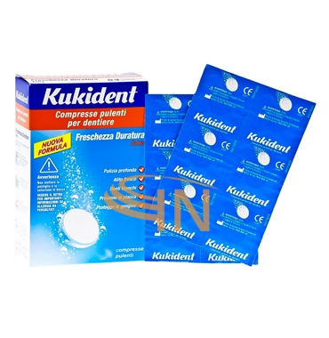 Kukident Cleanser Fresh 54 Compresse Pulenti per Dentiere
