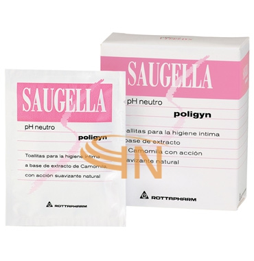 Saugella Linea Poligyn Rosa Detergente Intimo Delicato 10 Salviettine Morbide