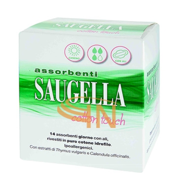 Saugella Linea Cotton Touch 14 Assorbenti Giorno con Ali in Puro Cotone Offerta