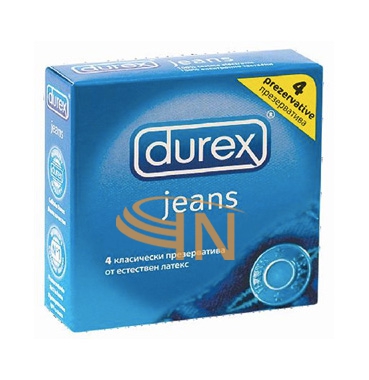 Durex Linea Classic Jeans Vestibilit Easy On Confezione con 4 Profilattici
