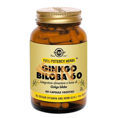 Solgar Ginkgo Biloba Integratore Alimentare 60 Capsule