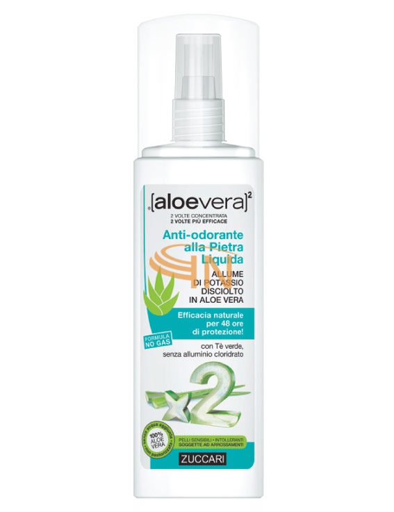 Zuccari Linea aloevera2 Deodorante alla Pietra Liquida Allume Potassio 100 ml