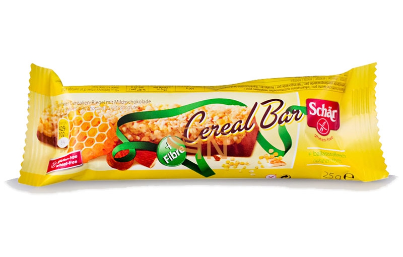 Schar Linea Dolci e Biscotti Cereal Bar Barretta Croccante con Fibre 25 g