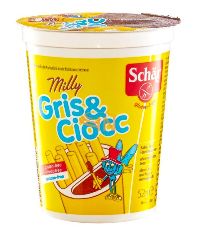 Schar Dolci e Biscotti Milly Gris & Ciocc Snack Grissini e Cioccolato 52 g