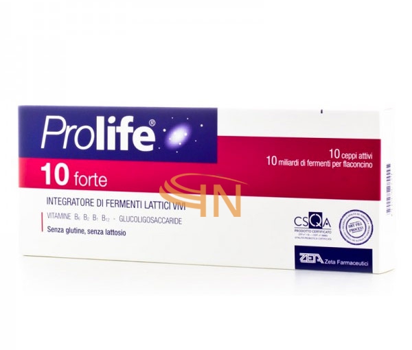 Prolife Linea Intestino Sano 10 Forte Integratore Fermenti Lattici 10 Flaconcini