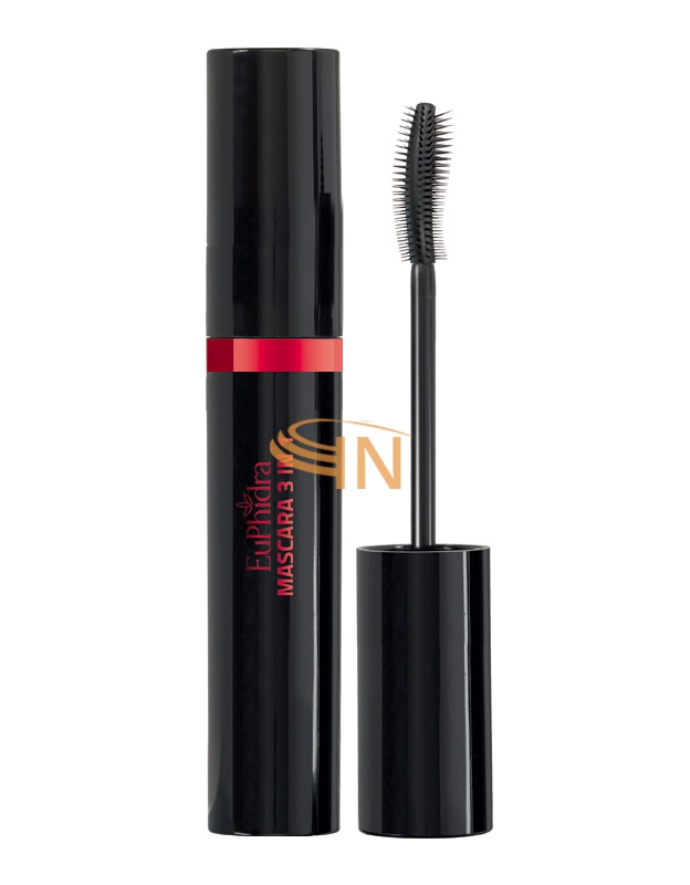 EuPhidra Trucco Base Occhi Mascara 3 in 1 Lunghezza Curvatura Colore Nero