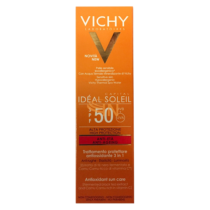 Vichy Linea Ideal Soleil SPF50+ Trattamento Anti-Et Antiossidante Viso 50 ml
