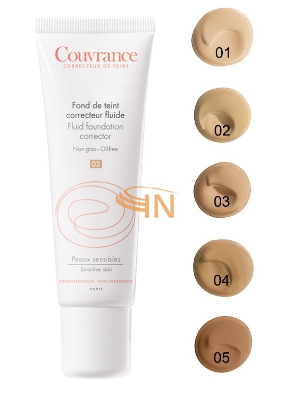 Avene Linea Couvrance Coprente Fondotinta Correttore Fluido Colore 02 Natural