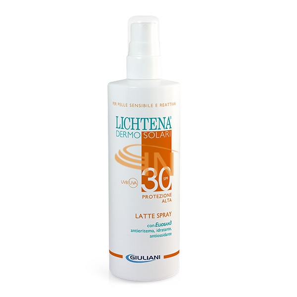 Lichtena Linea Dermosolari SPF30 Latte Spray Pelli Sensibili ed Irritabili 200ml