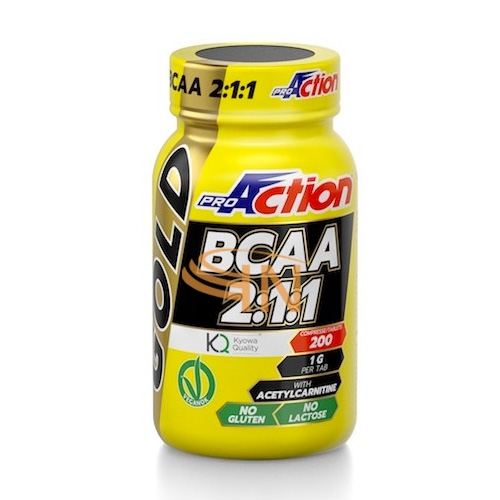 ProAction Linea Amminoacidi BCAA Gold Integratore Alimentare 200 Compresse