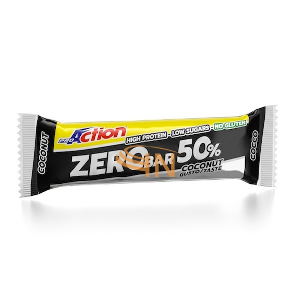 ProAction Linea Sportivi High Protein Zero Bar Integratore Barretta Cocco 60g