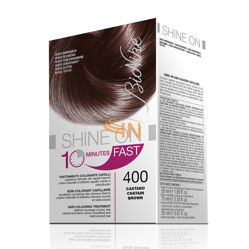 BioNike Linea Colorazione Shine ON Fast Trattamento 10 Minuti 400 Castano