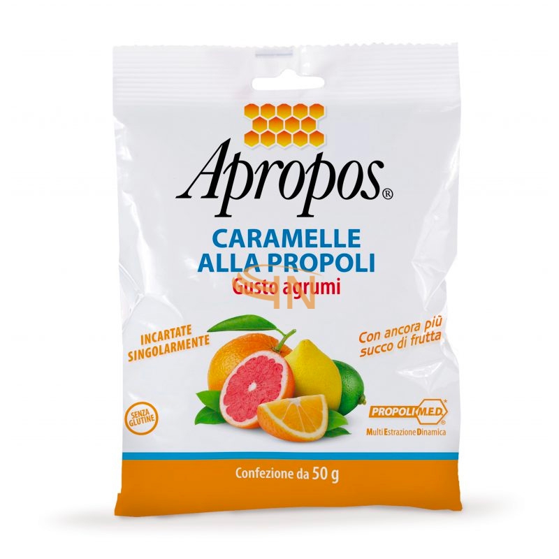 Apropos Linea Protezione Inverno Caramelle Dure Propoli Gusto Agrumi 50 g