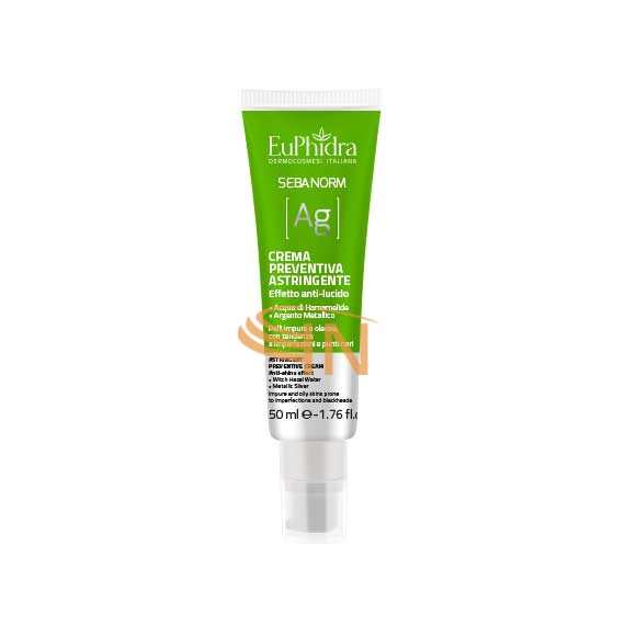 EuPhidra Sebanorm Ag Crema Preventiva Astringente Effetto AntiLucido 50 ml