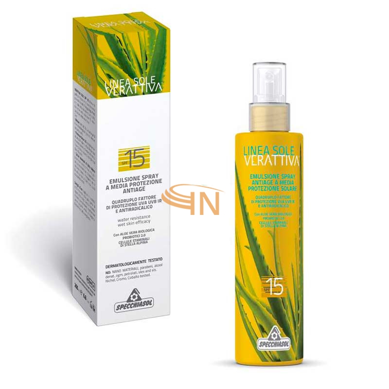 Specchiasol Linea Verattiva Sole SPF15 Emulsione Protettiva Spray 150 ml