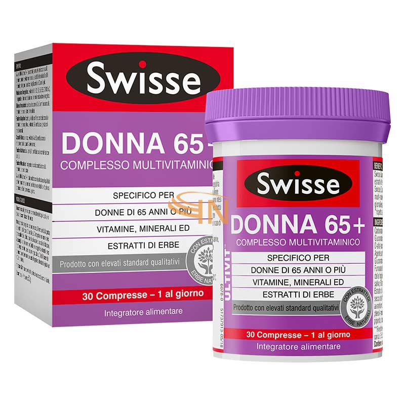 Swisse Linea Vitamine Minerali Multivitaminico Donna65+ Integratore 30 compresse